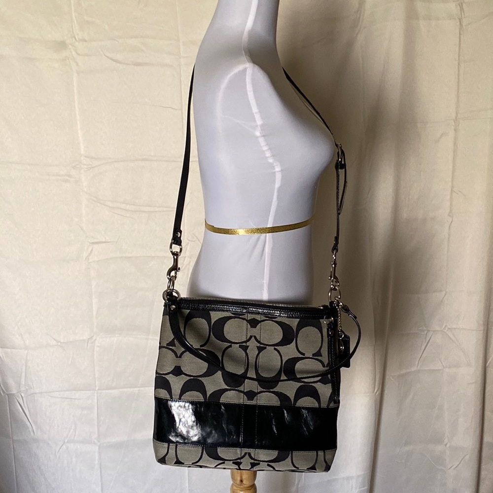 Coach signature series shoulder bag with additional strap